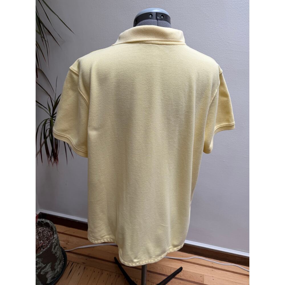L.L. Bean Premium 100% Cotton Pique Polo Shirt Yellow Relaxed Fit 2X Plus - Picture 2 of 5